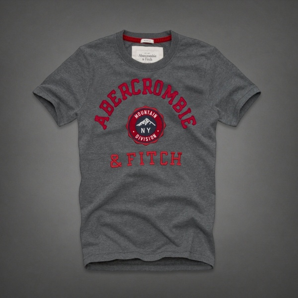 Abercrombie Fitch Hombres De Cuello Redondo Corto Remera AF5372